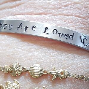 You are loved, Aluminum cuff br…